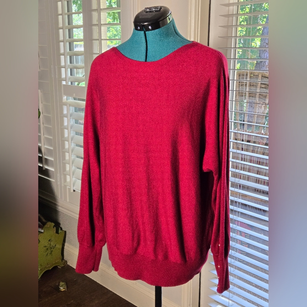 Chico's Maroon Sweater Size 2 (L)